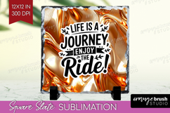 Inspirational Quote Slate PNG - Rose Gold Square Slate Product Image 1