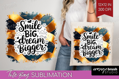 Inspirational Quote Tote Bag - Rose Gold Tote Bag PNG Product Image 1