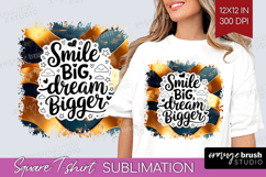 Inspirational Quote Square Tshirt Background - Rose Gold PNG Product Image 1