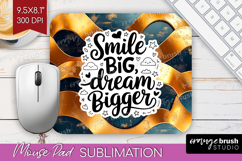 Inspirational Quote Mouse Pad Sublimation - Rose Gold PNG Product Image 1
