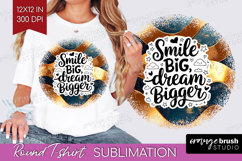 Inspirational Quote Round Tshirt Background - Rose Gold PNG Product Image 1