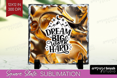 Inspirational Quote Slate PNG - Rose Gold Square Slate Product Image 1