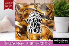 Inspirational Quote Tumbler Wrap - Rose Gold Tumbler PNG Product Image 1