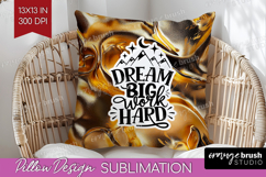 Inspirational Quote Pillow Sublimation - Rose Gold Pillow Product Image 1