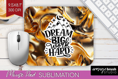 Inspirational Quote Mouse Pad Sublimation - Rose Gold PNG Product Image 1