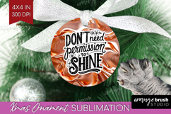 Inspirational Quote Ornament PNG - Rose Gold PNG Sublimation Product Image 1