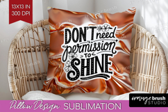Inspirational Quote Pillow Sublimation - Rose Gold Pillow Product Image 1