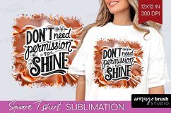 Inspirational Quote Square Tshirt Background - Rose Gold PNG Product Image 1