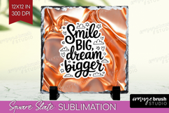 Inspirational Quote Slate PNG - Rose Gold Square Slate Product Image 1