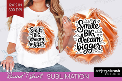 Inspirational Quote Round Tshirt Background - Rose Gold PNG Product Image 1