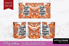 Inspirational Quote Mug Wrap - Rose Gold Mug PNG Sublimation Product Image 1