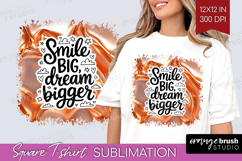 Inspirational Quote Square Tshirt Background - Rose Gold PNG Product Image 1