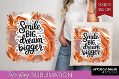 Inspirational Quote Tote Bag - Rose Gold Tote Bag PNG Product Image 1