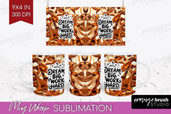 Inspirational Quote Mug Wrap - Rose Gold Mug PNG Sublimation Product Image 1