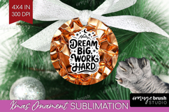Inspirational Quote Ornament PNG - Rose Gold PNG Sublimation Product Image 1