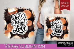 Inspirational Quote Tote Bag - Rose Gold Tote Bag PNG Product Image 1