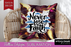 Inspirational Quote Pillow Sublimation - Rose Gold Pillow Product Image 1