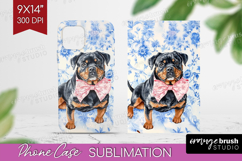 Rottweiler Dog Phone Case PNG Blue Toile Case PNG Product Image 1
