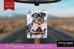 Rottweiler Dog Air Freshener PNG Blue Toile PNG Sublimation Product Image 1