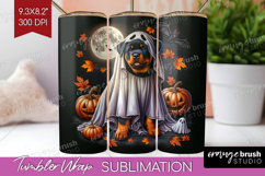 Rottweiler Dog Tumbler Wrap Halloween Tumbler PNG Product Image 1