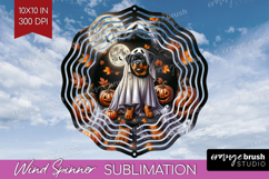 Rottweiler Dog Wind Spinner Sublimation PNG Halloween Round Product Image 1