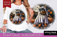 Rottweiler Dog Round Tshirt Background Halloween PNG Product Image 1