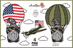 Gnomes of Military America, Dwarf Soldier parachutist Dwarf Product Image 1
