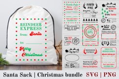 Santa Sack SVG and PNG Bundle, Christmas Santa Bag SVG Product Image 1