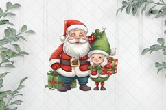 Santa With Green Gnome Sublimation Product Image 1