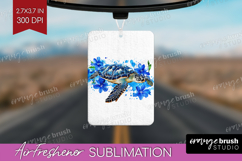 Sea Turtle Floral Air Freshener PNG Blue Flowers PNG Product Image 1