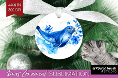 Seal Floral Ornament PNG Blue Flowers PNG Sublimation Product Image 1