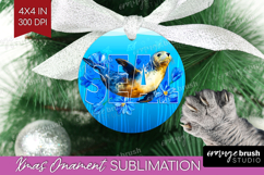 Seal Floral Ornament PNG Sea Blue PNG Sublimation Product Image 1