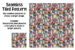 Bottle Flower Bouquets Digital Papers - Seamless Patterns Product Image 5