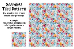 Watercolor Bouquets Digital Papers - Seamless Patterns Product Image 4