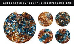 Sequin Keychain And Car Coaster Sublimation Design Product Image 1