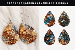 Sequin Teardrop Earring Sublimation PNG Design Product Image 1