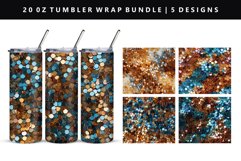 Sequin 20oz Tumbler Wrap | Sublimation PNG Design Product Image 1