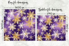Shimmering Golden Snowflakes Lunch Bag | Snowflakes Tumbler Product Image 2
