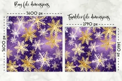 Shimmering Golden Snowflakes Lunch Bag | Snowflakes Tumbler Product Image 2