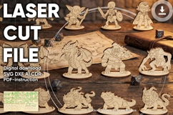 Fantasy RPG Tabletop Monster - Laser Cut File SVG &amp; DXF Product Image 1