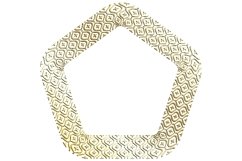 Set of golden abstract geometric frames. EPS, PNG Product Image 3