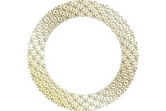 Set of golden abstract geometric frames. EPS, PNG Product Image 4