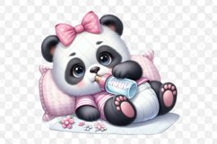 Pink Baby Panda Sublimation Product Image 3
