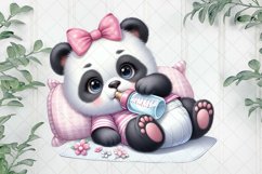 Pink Baby Panda Sublimation Product Image 1
