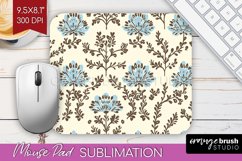 Vintage Flowers Mouse Pad Sublimation - Floral Mousepad PNG Product Image 1