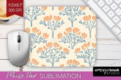 Vintage Flowers Mouse Pad Sublimation - Floral Mousepad PNG Product Image 1