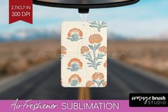 Vintage Flowers Air Freshener PNG - Floral PNG Sublimation Product Image 1
