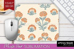 Vintage Flowers Mouse Pad Sublimation - Floral Mousepad PNG Product Image 1