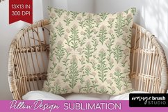Vintage Flowers Pillow Sublimation - Floral Pillow Cover PNG Product Image 1
