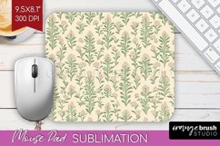 Vintage Flowers Mouse Pad Sublimation - Floral Mousepad PNG Product Image 1